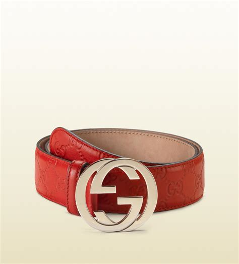 gucci guccissima belt red|Gucci belt black background.